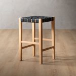 Cederberg Leather Counter Bar Stool Oak