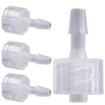 Frcolor 8PCS Luer Lock Hose Connector Set With 3.2MM Pp Internal Thread Straight Luer Lock Coupling Adapters For Industrial And