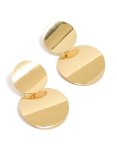 Goldair Gold Large Circle Drop Earrings