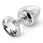 Diogol - Anni Butt Plug Round Silver Plated 35 Mm