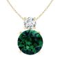 Amy Necklace- Swarovski Emerald Crystal Gold