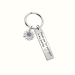 Thank You For Your Part In My Journey Pendant Key Chain Stainless Steel Key Ring Gift For Teachers Coworkers