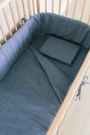 Arctic Blue Muslin Cot Duvet Cover - Incl Pillow Inner