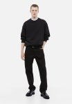 Oversized Fit Cotton Sweatshirt - Black