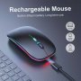 Wireless Mouse Glowing Mouse Dual-mode Mouse Ultra-thin Portable USB Optical 2.4G/5.0 Wireless Dual-mode Mobile Optical Wireless Mouse With USB Receiver Portable Computer Mouse Laptop/desktop/tablet