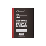 Hard Cover A4 288P 3 Quire Feint Ruled