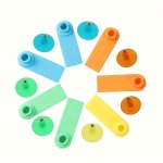 20 50PCS Durable Plastic Livestock Ear Tags - Wordless Identification For Cattle Sheep & Pigs - Essential Farming Supplies