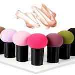 Mushroom Head Shape Puff Makeup Sponges With Handle For Liquid Creams Powder Puff Sponge Beauty Makeup Eggs Do Not Eat Powder We