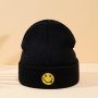 1pc Unisex Classic Brimless Hat With Adjustable Rolled Cuff Simple Trendy Pattern Knitted Hat Suitable For Winter Daily Wear