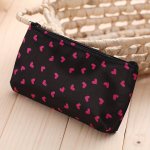 Heart Pattern Zipper Makeup Bag Fashion Design Multi-functional Bag Using As Cosmetic Pouch Or Travel Toiletry Or Carrying Purse