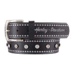Women’s Electra Studded Genuine Leather Belt Black