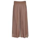 Double Layer Silky Wide Leg Pants - Mocha Free