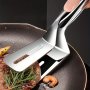 Stainless Steel Multi-functional Fish Spatula & Steak Tongs - Perfect For Bbq Outdoor Camping Picnics & Hiking