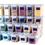 36PCS Reusable Food Storage Labels With Pen - Waterproof Self-adhesive Vinyl Stickers For Spices & Cheese - Kitchen Organization