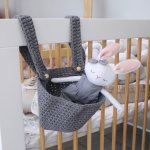Crochet Cot Hanging Basket Grey In Stock