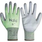 Seamless Nylon Pu Palm Coatedcutd Gloves Grey green SZ-11