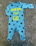 Woolworths Blue Handsome Like Dad Onesie Newborn