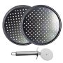 2PC 32CM Nonstick Pizza Pan & Cutter Set