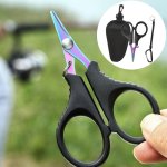 Stainless Steel Fishing Scissors 1PC Multifunctional Angling Pliers With Oxford Bag & Safety Lanyard Fishing Line Cutter & Hook