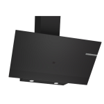 Bosch Series 6 Wall Mounted Extractor With Glass Canopy 90CM Black DWK97PJ60T