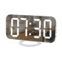 Digital Clock Large Display LED Electric Alarm Clocks Mirror Surface