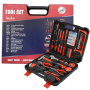 Hand Tool Set With Plastic Toolbox For Household And Auto Repairs