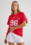 V Neck Sports Jersey - Post Box Red nyc