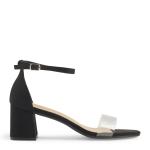Black Suede Mid Heels