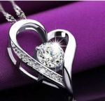 Heart Crystal Pendant Necklace 925 Sterling Silver - Webstore Sa