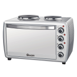 Swan 28L Compact Oven With Two Hotplates