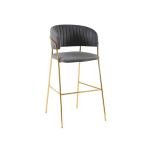Gold Frame Bar Chair Grey