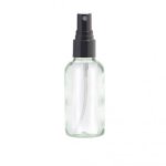 50ML Clear Glass Aromatherapy Bottle With Spritzer - Black 18 410
