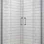 Shower Door Corner Entry Rectangular Remix Chrome With Clear Glass 80X120X195CM