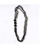 MINI Wooden Disc Multi String Necklace - Black Free