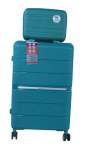 Smte Unbreakable Travel Luggage 2 Piece Suitcases Spinner 28 Coral Blue With Keychain