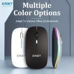 Eaget LED Wireless Mouse Slim Silent Mouse 2.4G Portable Mobile Optical Office Mouse For Notebook PC Laptop Computer Macbook