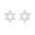 Georgini Rock Star Of David Earrings Silver