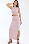 Ladies Bodycon 2 Piece Maxi Skirt & Top Set