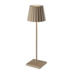 Plisse Rechargeable Table Lamp - Dimmable Six Colour Options - Uv Bronze