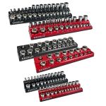 Eaceliy 6-PIECE Magnetic Socket Organizer Set 1 2" 1 4" And 3 8" Sae & Metric Deep & Shallow Socket Holder Kit Holds 141