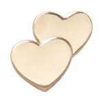 Goldair Gold Double Heart Jibbitz - Multi Osfa