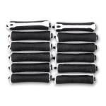 Hair Perm Rods 12 Pack - Assorted Colour - Jumbo 78X15MM