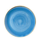 Churchill Cornflower Blue Coupe Plate - Set Of 12 Various Sizes - 16.5 Cm