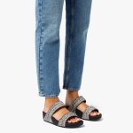 Lulu Shimmerweave Slide - Black Mix - 8
