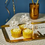 Gold Eid Mubarak Food Picks – Set Of 12