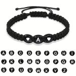 1PC Letter Pattern Beads Braided Bracelet Vintage Style Hand Rope Jewelry Decoration Birthday Gift