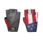 Men’s Patriot Fingerless Leather Reflective Gloves