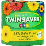 Twinsaver 1-PLY Toilet Roll White