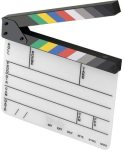 Elvid 9-SECTION Acrylic Production Slate With Color Clapper Sticks