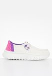 Wendy Peak Chambray Woven Slip-on - White pink